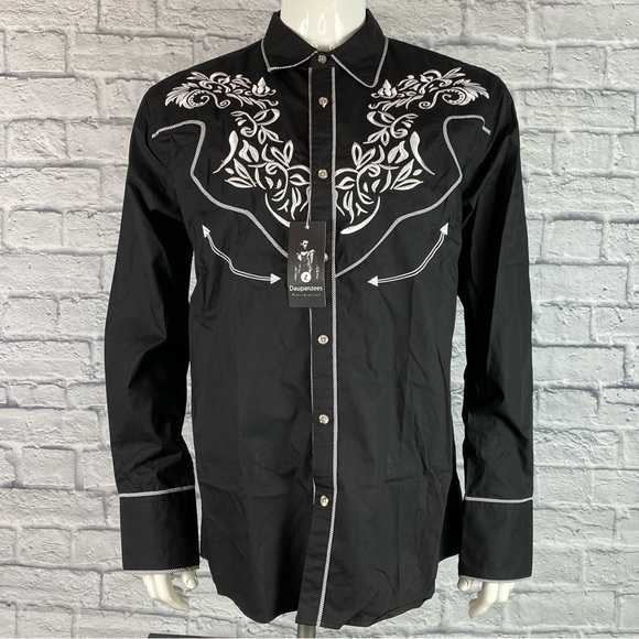 NWT Daupanzees Mens Western Shirt - Picture 1 of 6